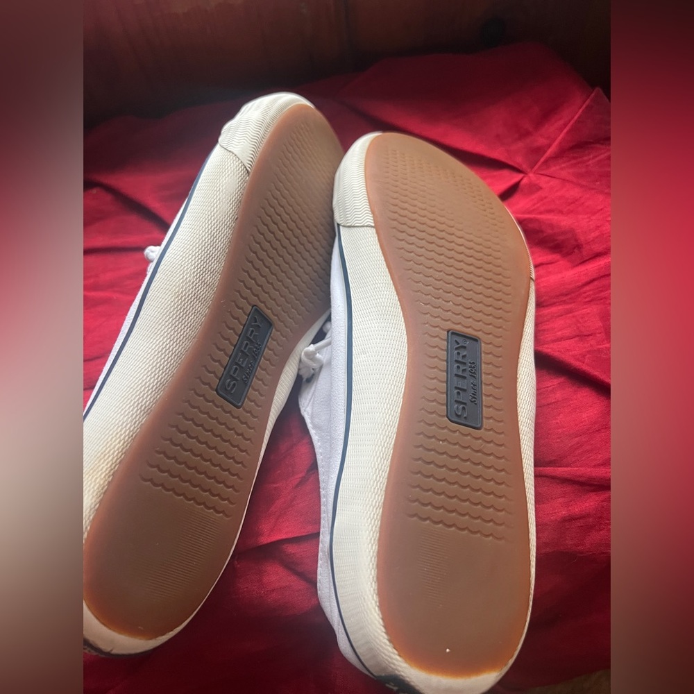 Sperry Women's White Lace-Up Sneakers - Picture 6 of 8